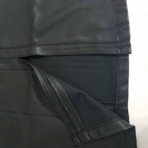 Modamix faux vegan leather skirt  w/front slit 22W - Picture 5 of 8